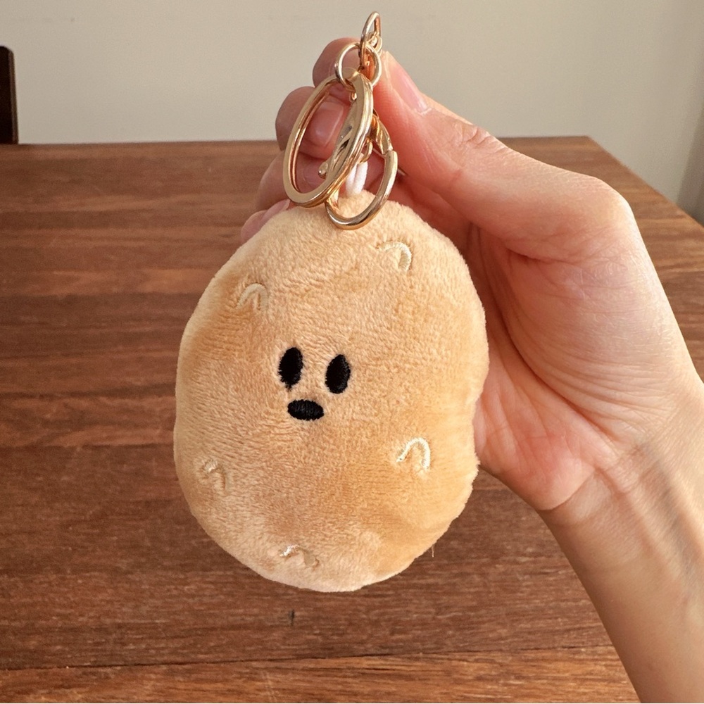 Cute Potato Plush Keychain Kawaii Soft Mini Bag Charm Aesthetic Backpack Gift